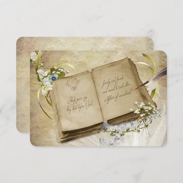 Invitación RSVP-30 Aniversario de la renovación del voto (Anverso / Reverso)