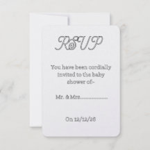 Invitación RSVP baby shower