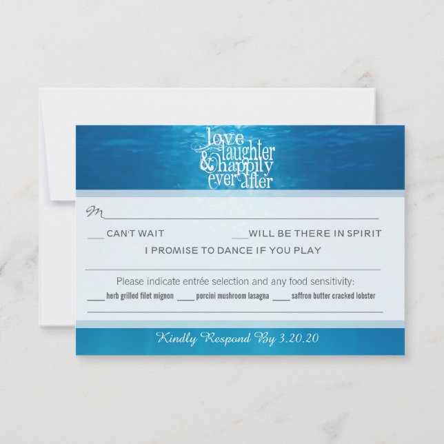 Invitación RSVP Bajo el Mar (Reverso)