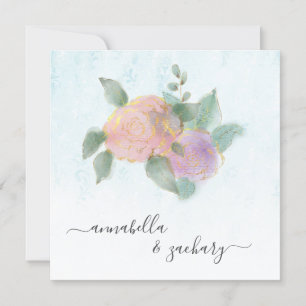 Invitación *~* RSVP + Boda AR12 ROSA de Damasco QR