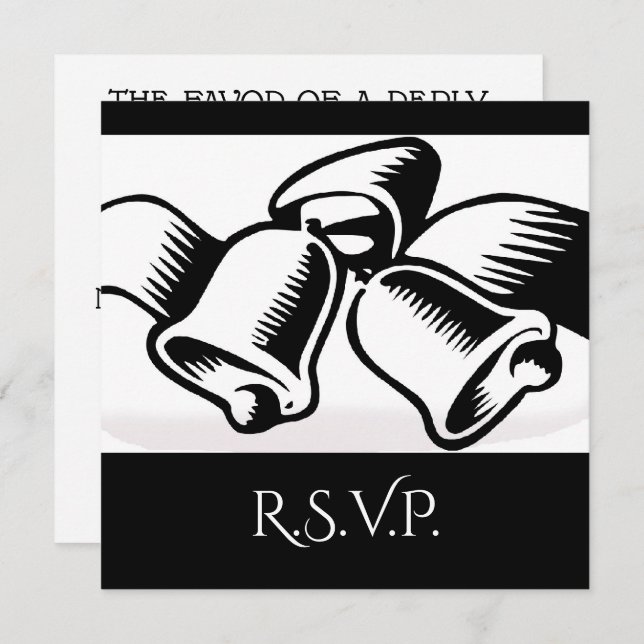 Invitación RSVP Boda Bells (Anverso / Reverso)