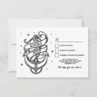 RSVP Boda Tattoo Anclaje de rock tradicional