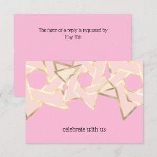 Invitación RSVP Card Sheer Gold Star de David
