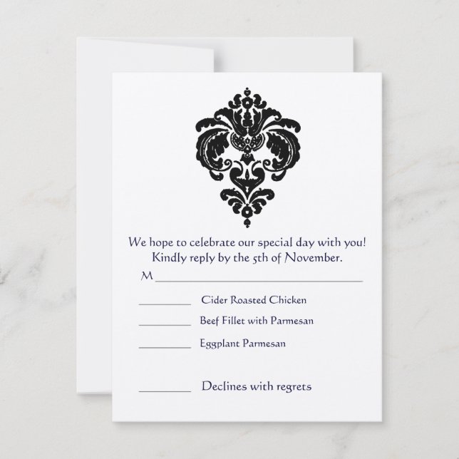 Invitación RSVP Cards-Require the 5 x 7 size Inivitations (Anverso)