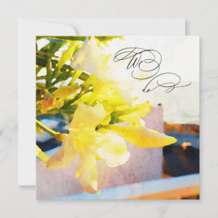 Invitación *~* RSVP Color de agua amarillo Floral AR15 BODA Q