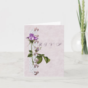 Invitación RSVP color de rosa céltico