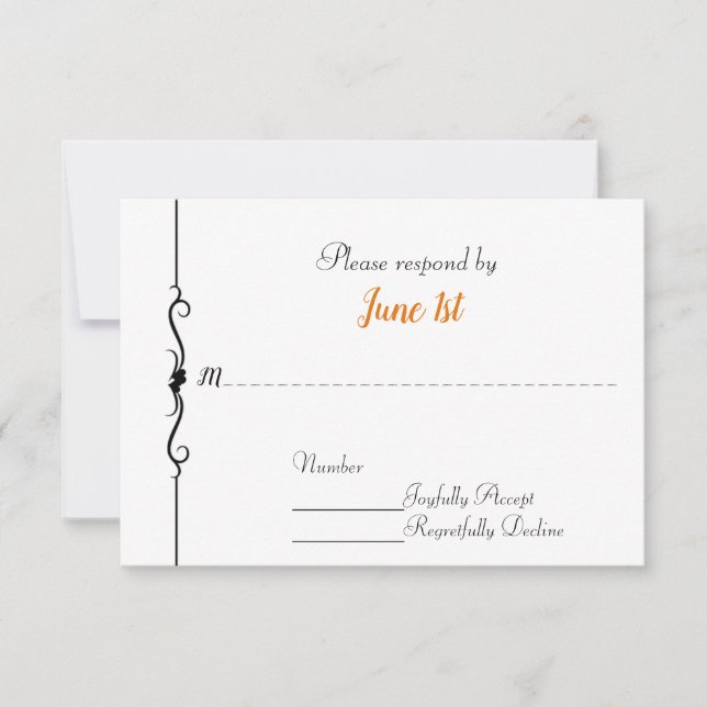 Invitación RSVP de boda de motocicleta y corazones (Anverso)