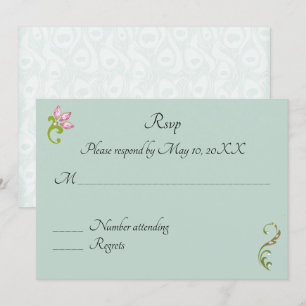 Invitación RSVP de boda de pavo real hindú
