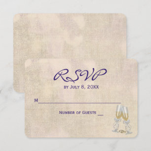 Invitación RSVP de boda floral