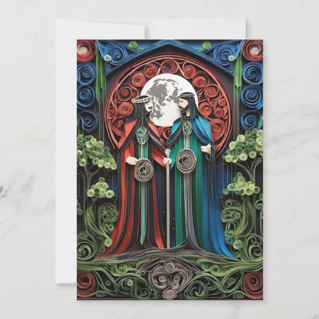 Invitación RSVP de boda gay (Anverso)