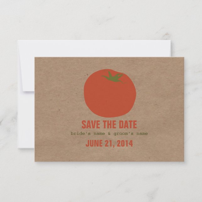Invitación RSVP de Boda Inspirada en Mercado de Agricultores  (Anverso)