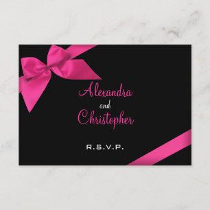 Invitación RSVP de cinta rosa