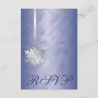 Invitación RSVP de copo de nieve con plata de Reli