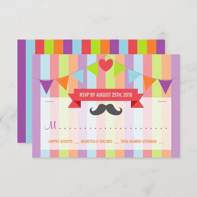 Invitación RSVP de cumpleaños de niños Posters de circo venti (Anverso / Reverso)