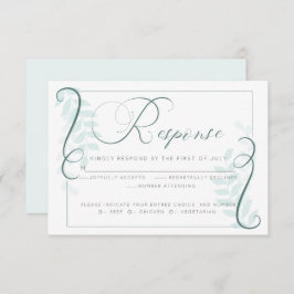 Invitación RSVP de elección de comida | Acentos modernos de h