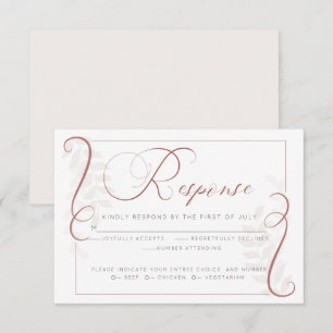 Invitación RSVP de elección de comida Cayenne y Rubor