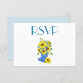 Invitación RSVP de girasol ruso