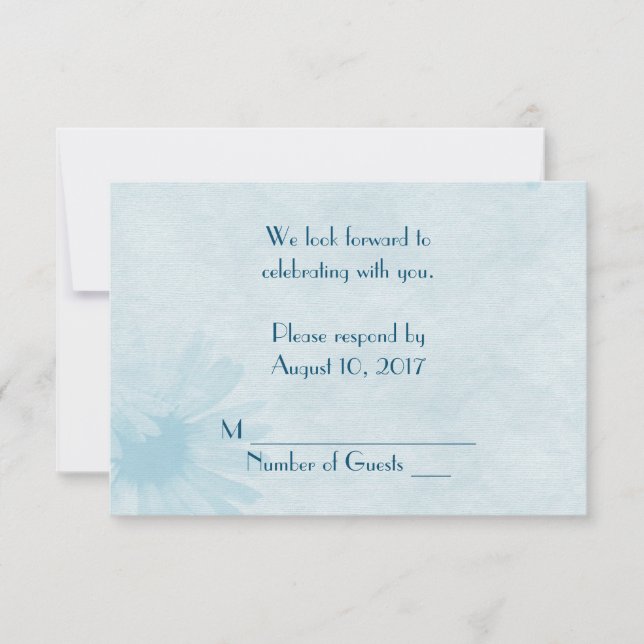 Invitación RSVP de la boda de margarita (Anverso)