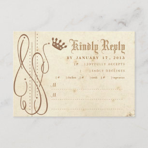 Invitación RSVP de la boda del remolino del cuento