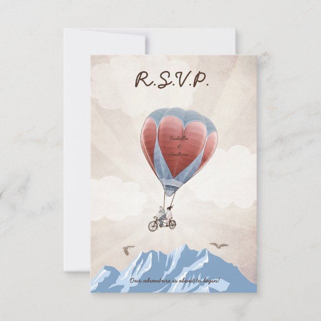 Invitación RSVP de la boda del sueño de TANDEM LOV (Anverso)
