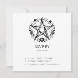 Invitación RSVP de la boda romántica pagana en Wic