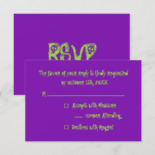 Invitación RSVP de la fiesta de Halloween de los n