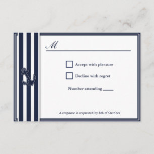 Invitación RSVP de la Marina Náutica Blue Swallow