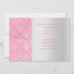 Invitación Rsvp de la pareja de bailarines de occassion Pink