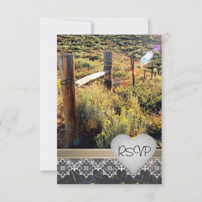 Invitación Rsvp de Mountain Meadow (Anverso)