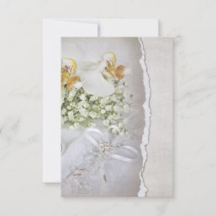 Invitación RSVP de orquídeas de boda