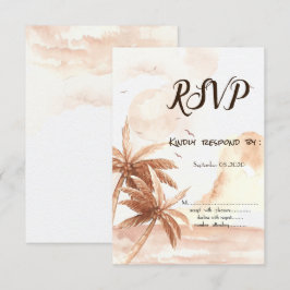 Invitación RSVP de Palmas Tropicales Rústicas