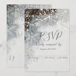 Invitación RSVP de Piñas y Copos de Nieve