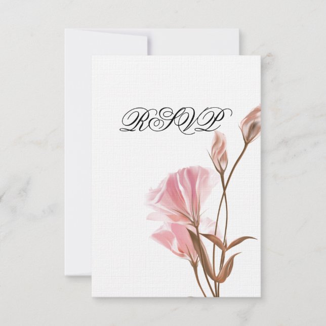 Invitación RSVP de Pink MoonFlower (Anverso)