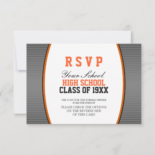 Invitación RSVP de Reunión de Clase personalizable (Anverso)