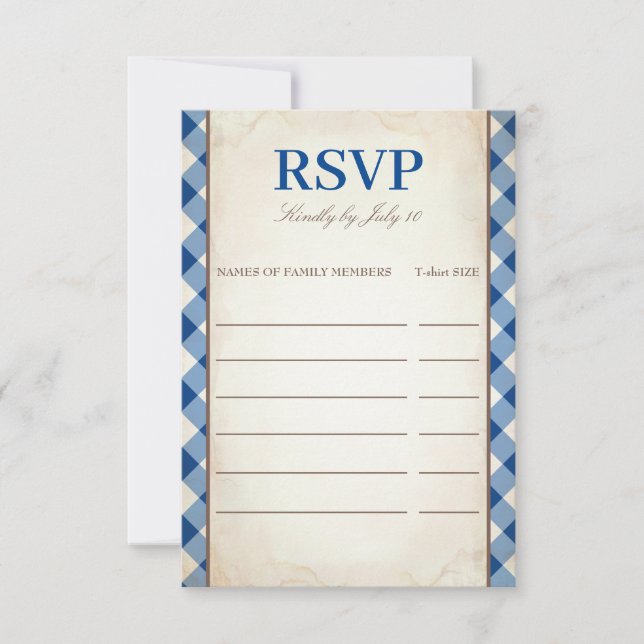 Invitación RSVP de reunión de familia de árbol (Anverso)