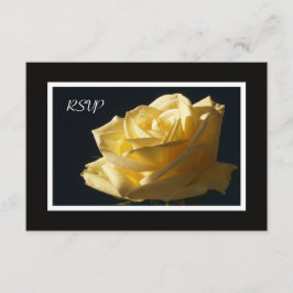 Invitación RSVP de rosa amarillo