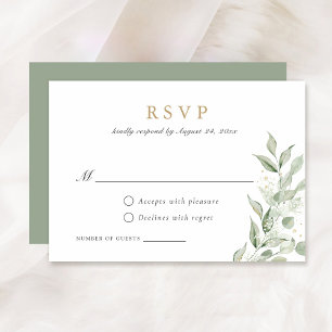Invitación RSVP de RSVP de saltos de oliva de vegetación