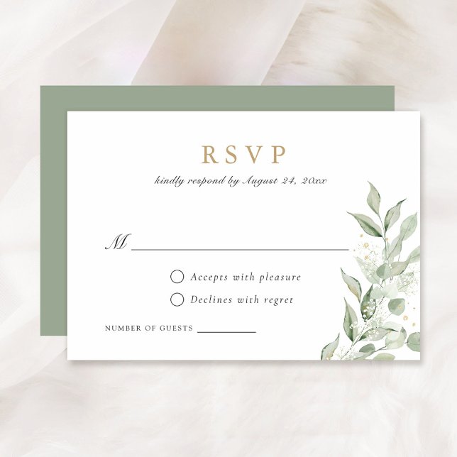 Invitación RSVP de RSVP de saltos de oliva de vegetación (Subido por el creador)