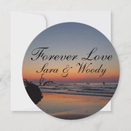 Invitación RSVP del amanecer de playa