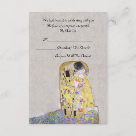 Invitación RSVP "El Beso" Klimt Art Nouveau Boda