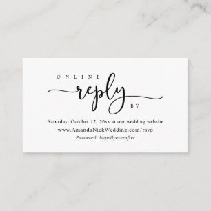 Invitación RSVP en línea, tarjeta de sitio web Bod