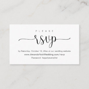 Invitación RSVP en línea, tarjeta de sitio web Bod