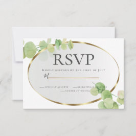 Invitación RSVP | Eucalipto de la primavera moderna