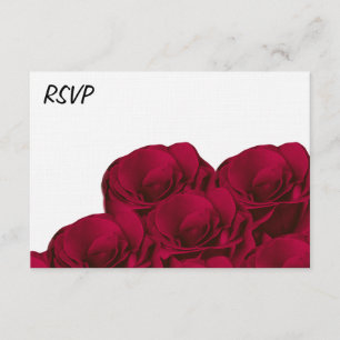 Invitación RSVP Floral de Roses Rojos