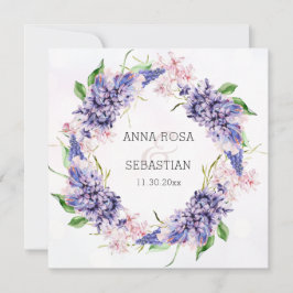 Invitación *~* RSVP Floral Wreath Boho QR AR12 Boda