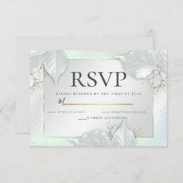 Invitación RSVP | Honeydew Green Pearl Shimmer
