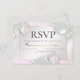 Invitación RSVP | Misty Pink Pearl Shimmer