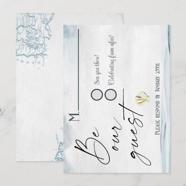 Invitación RSVP Náutico  (Anverso / Reverso)