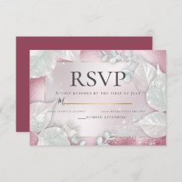 Invitación RSVP | Pale Burgundy Pearl Shimmer