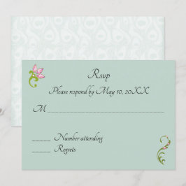 Invitación RSVP para la boda del pavo real hindú indio